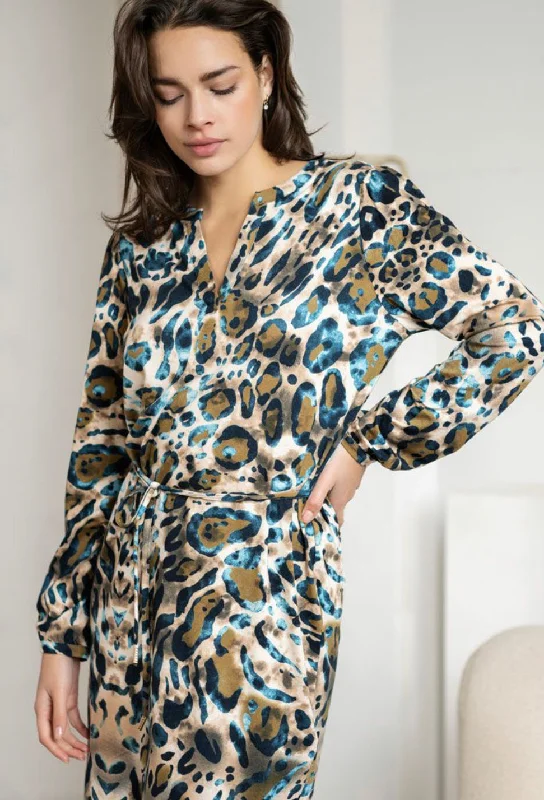 ESQUALO WRAP DRESS PRINT