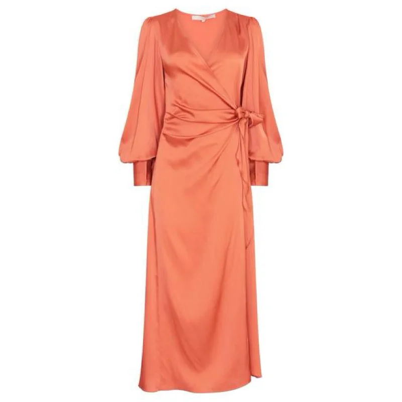 Wave Wrap Dress Bronze