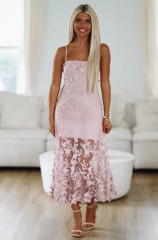 Love This Day Midi Dress - Mauve