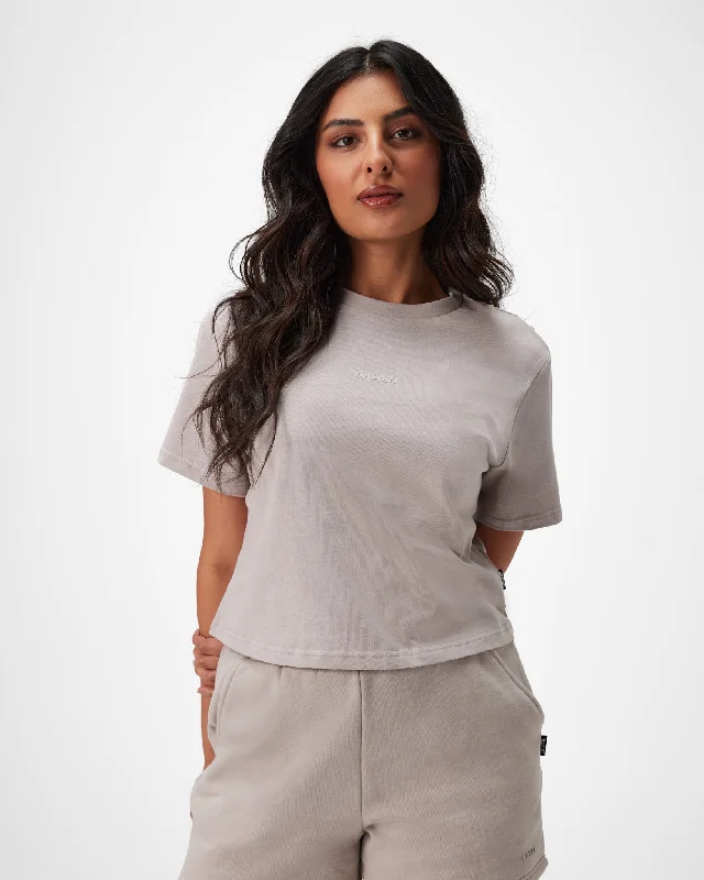 INSPORT WOMENS REMI CROPPED TEE MOON Iron Safe Non-Iron Wrinkle Free