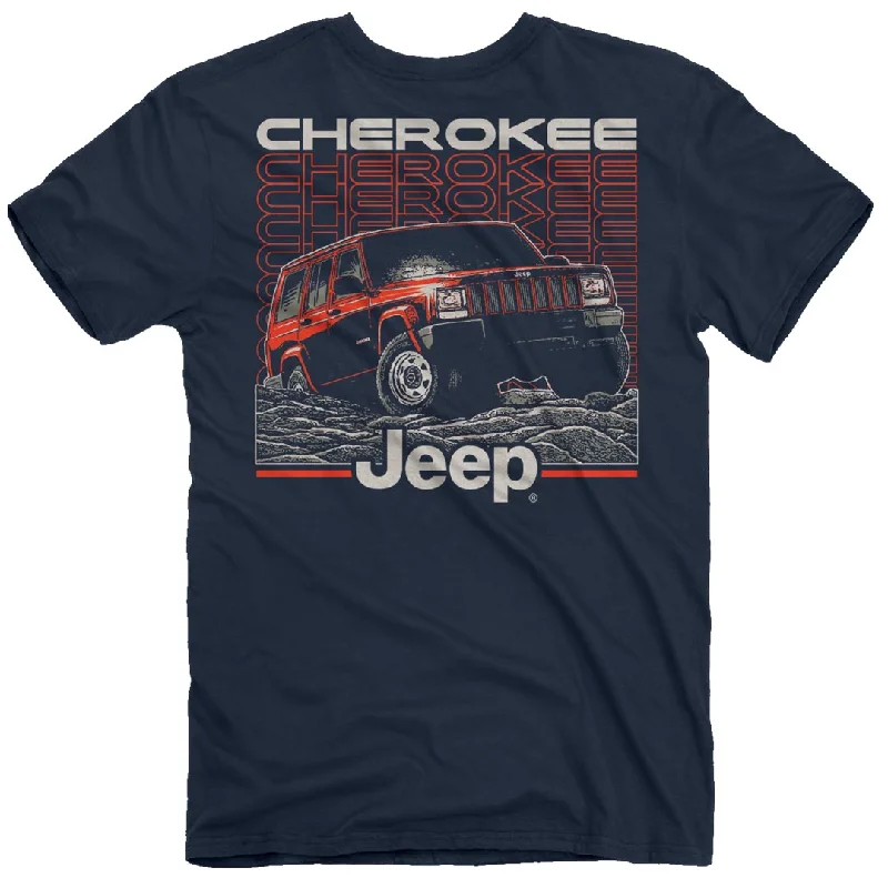 Jeep - Cherokee Repeat T-Shirt Layered Multi-layer Single Layer