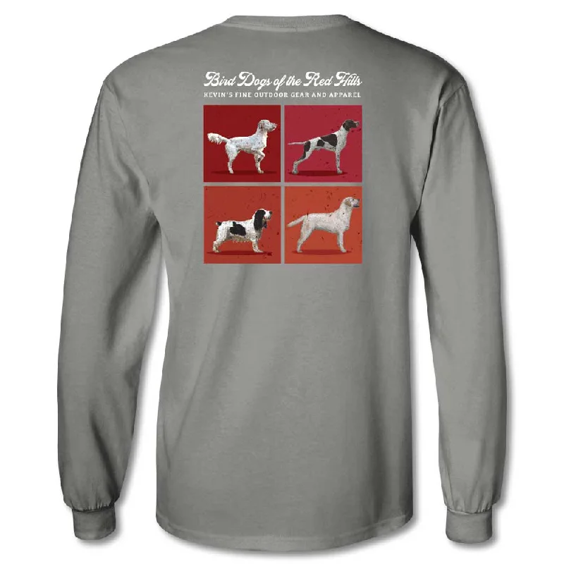 Kevin's Bird Dogs Of The Red Hills Long Sleeve T-Shirt Mesh Blend Leather Blend Suede Blend Kevin's Bird Dogs Of The Red Hills Long Sleeve T-Shirt Mesh Blend Leather Blend Suede Blend