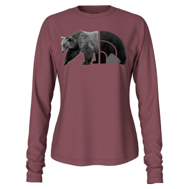 The North Face Women's Long Sleeve Tri Blend Bear Tee Notch Collar Peter Pan Collar Cowl Neck The North Face Women's Long Sleeve Tri Blend Bear Tee Notch Collar Peter Pan Collar Cowl Neck