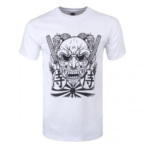 Unorthodox Collective Mens Samurai Mask T-Shirt Rayon Velvet Corduroy