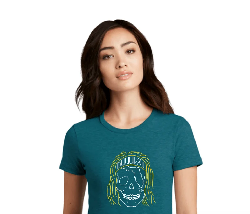 Trevor Florida Skull Womens Tee - Teal