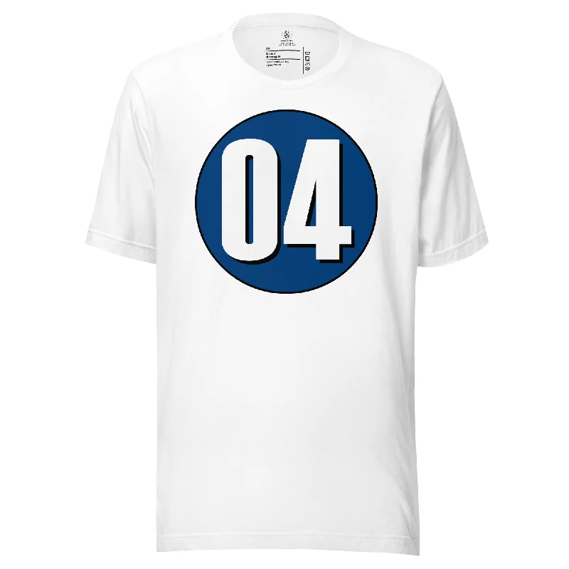 Unisex t-shirt: White on Navy Blue 04