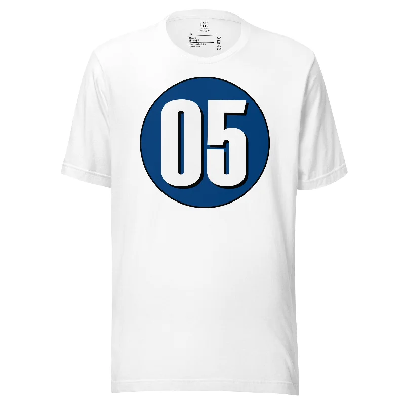 Unisex t-shirt: White on Navy Blue 05