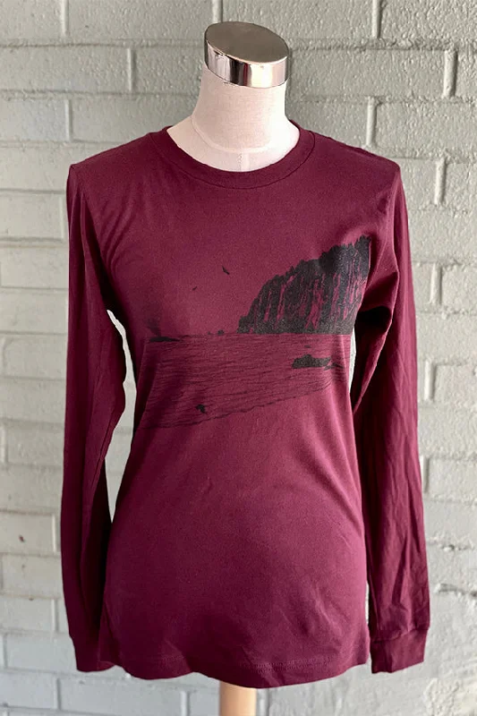 Whale Sighting "Limited Edition" T-Shirt - Long Sleeve Unisex Maroon