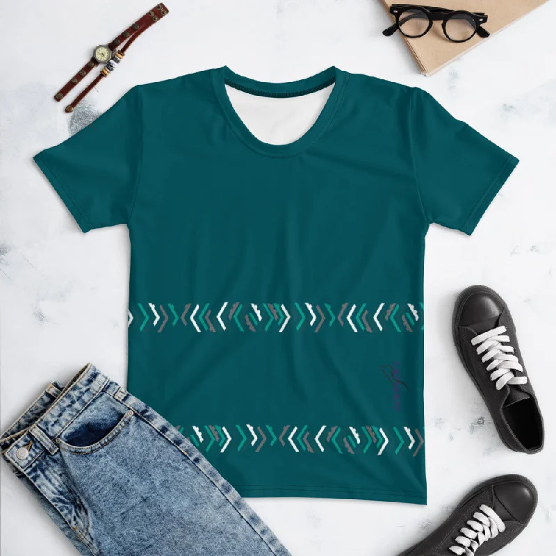 Women's T-shirt Green Stripe