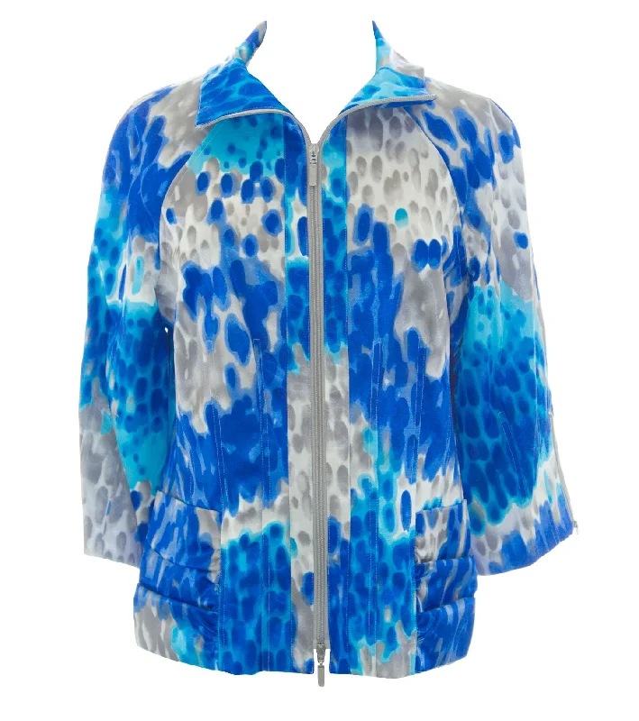600 West Multi-Color Graphic Cropped Sleeve Zip-Up Jacket 111306 $158 NEW Denim Fabric Leather Fabric Suede Fabric 600 West Multi-Color Graphic Cropped Sleeve Zip-Up Jacket 111306 $158 NEW Denim Fabric Leather Fabric Suede Fabric