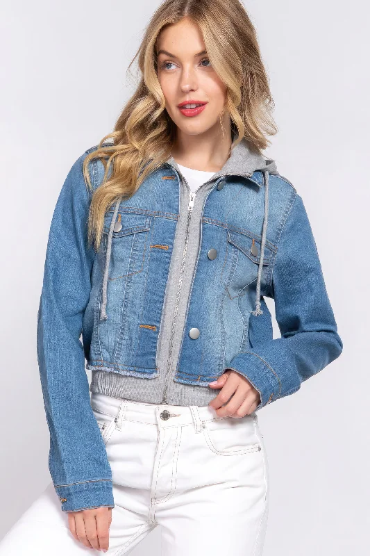 Long Slv Terry Hoodie Denim Jacket One-Shoulder Jacket Off-the-Shoulder Jacket Asymmetrical Jacket Long Slv Terry Hoodie Denim Jacket One-Shoulder Jacket Off-the-Shoulder Jacket Asymmetrical Jacket