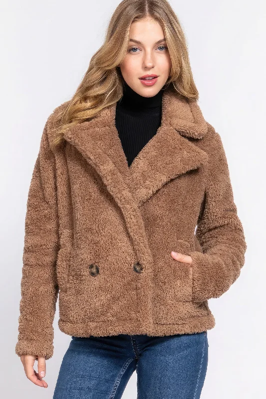 Faux Fur Sherpa Jacket Denim Fabric Leather Fabric Suede Fabric