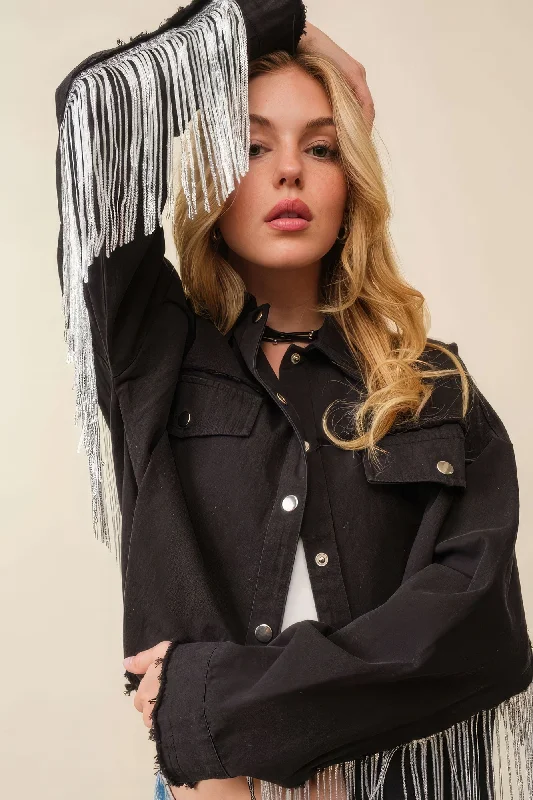 Howdy Sequin Fringe And Star Patches Jacket Cotton Jacket Linen Jacket Terry Jacket Howdy Sequin Fringe And Star Patches Jacket Cotton Jacket Linen Jacket Terry Jacket