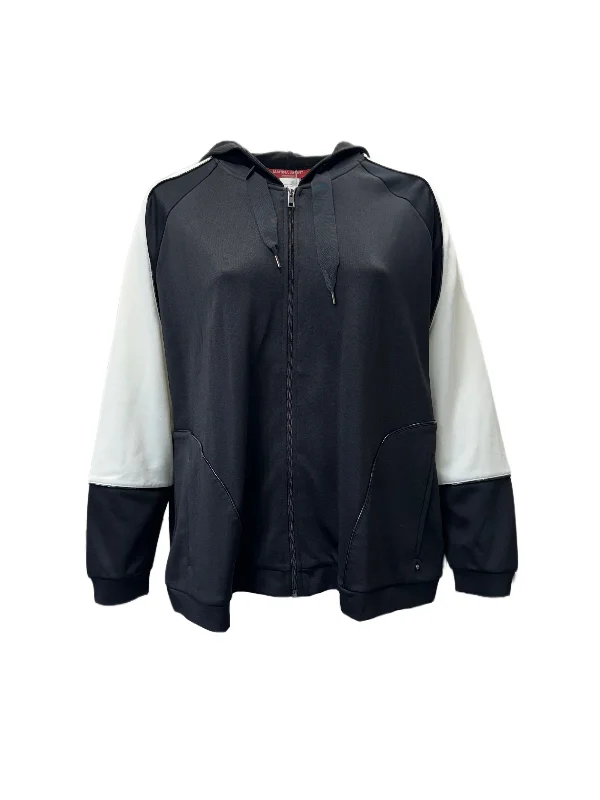 Marina Rinaldi Women's Black Ombrato Zipper Closure Jacket NWT Print Jacket Jacquard Jacket Embroidered Jacket Marina Rinaldi Women's Black Ombrato Zipper Closure Jacket NWT Print Jacket Jacquard Jacket Embroidered Jacket