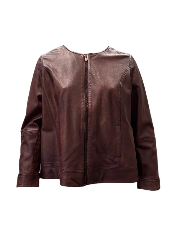 Marina Rinaldi Women's Brown Eccelso Zipper Closure Jacket NWT Satin Jacket Silk Jacket Chiffon Jacket Marina Rinaldi Women's Brown Eccelso Zipper Closure Jacket NWT Satin Jacket Silk Jacket Chiffon Jacket