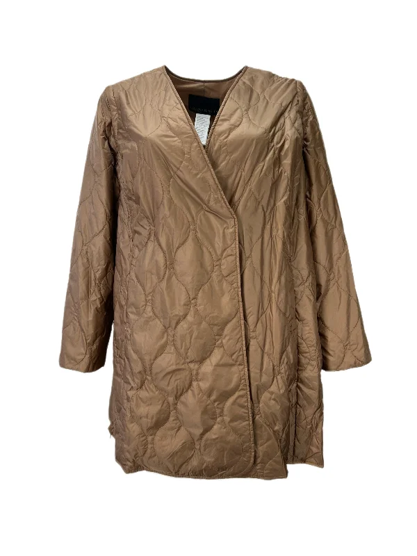 Marina Rinaldi Women's Brown Panda Removable Sleeve Quilted Jacket NWT Tiered Jacket Buttoned Jacket Zippered Jacket Marina Rinaldi Women's Brown Panda Removable Sleeve Quilted Jacket NWT Tiered Jacket Buttoned Jacket Zippered Jacket