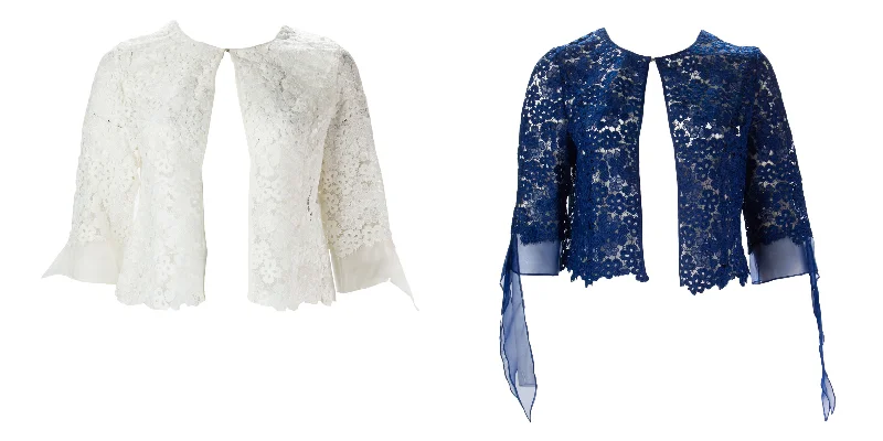 MARINA RINALDI Women's Fabiana Lace Bolero Jacket $550 NWT Insulated Jacket Fitted Jacket Loose Jacket MARINA RINALDI Women's Fabiana Lace Bolero Jacket $550 NWT Insulated Jacket Fitted Jacket Loose Jacket