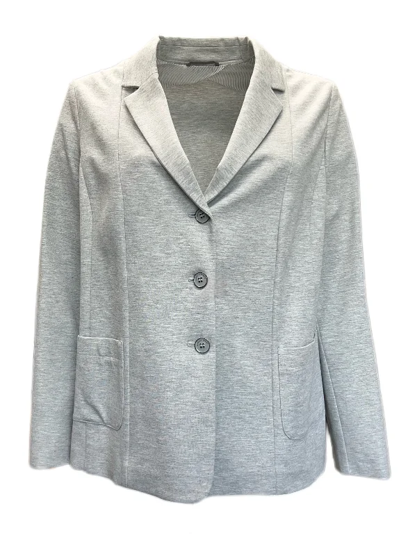MARINA RINALDI Women's Gray Melange Obrizzo Jersey Jacket $420 NWT Denim Jacket Leather Jacket Suede Jacket MARINA RINALDI Women's Gray Melange Obrizzo Jersey Jacket $420 NWT Denim Jacket Leather Jacket Suede Jacket