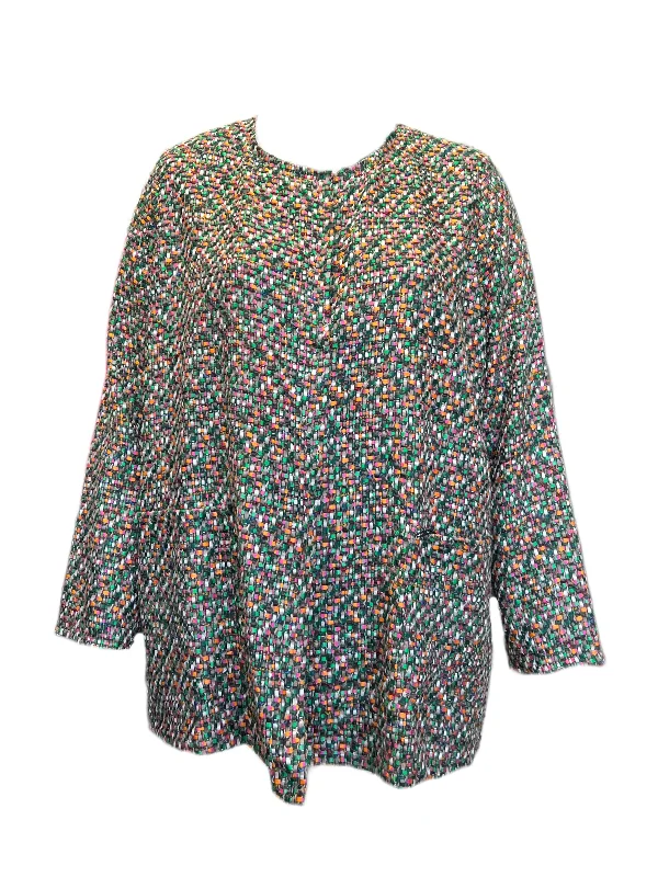 Marina Rinaldi Women's Multicolor Fauna Open Front Jacket NWT Anorak Shell Jacket Lightweight Jacket Marina Rinaldi Women's Multicolor Fauna Open Front Jacket NWT Anorak Shell Jacket Lightweight Jacket