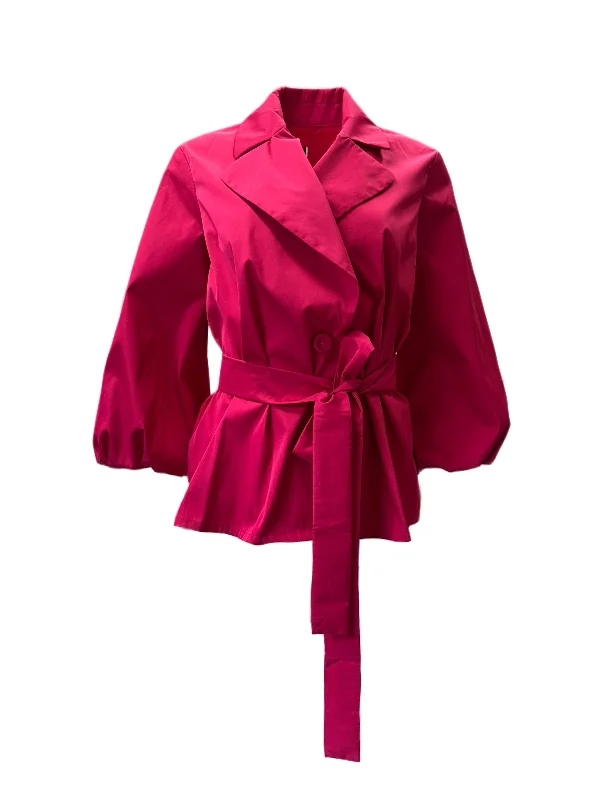 Marina Rinaldi Women's Pink Cleo Button Closure Jacket NWT Boat Neck Shawl Collar Notched Collar Marina Rinaldi Women's Pink Cleo Button Closure Jacket NWT Boat Neck Shawl Collar Notched Collar