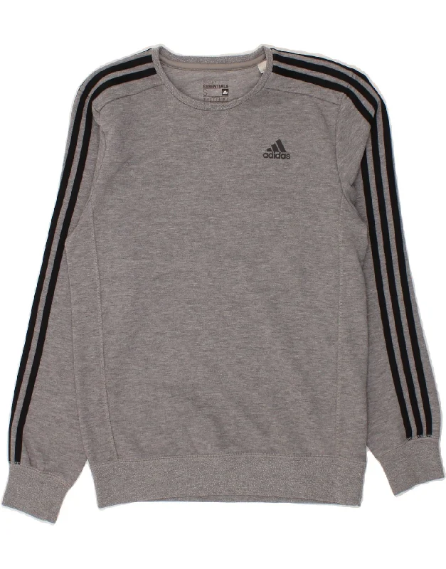 ADIDAS Mens Climalite Sweatshirt Jumper Small Grey Cotton