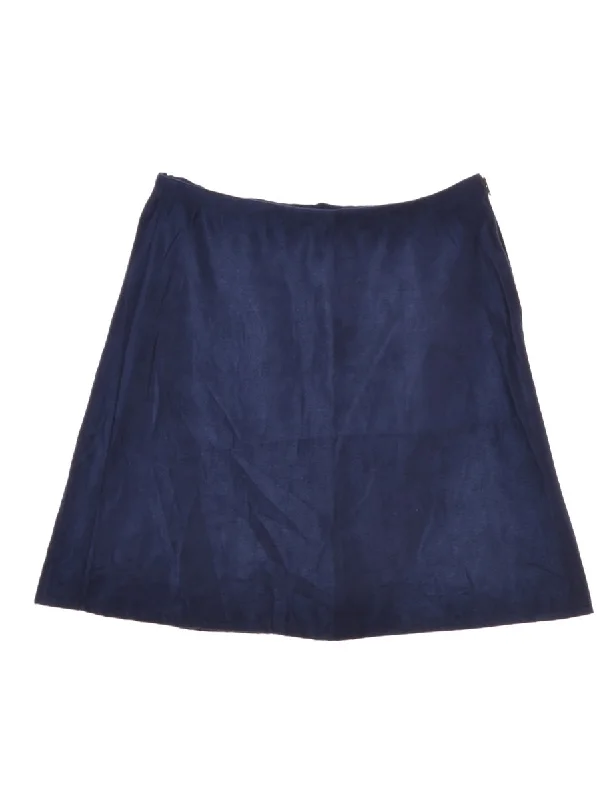 Blue Suede Skirt lace skirt elegant