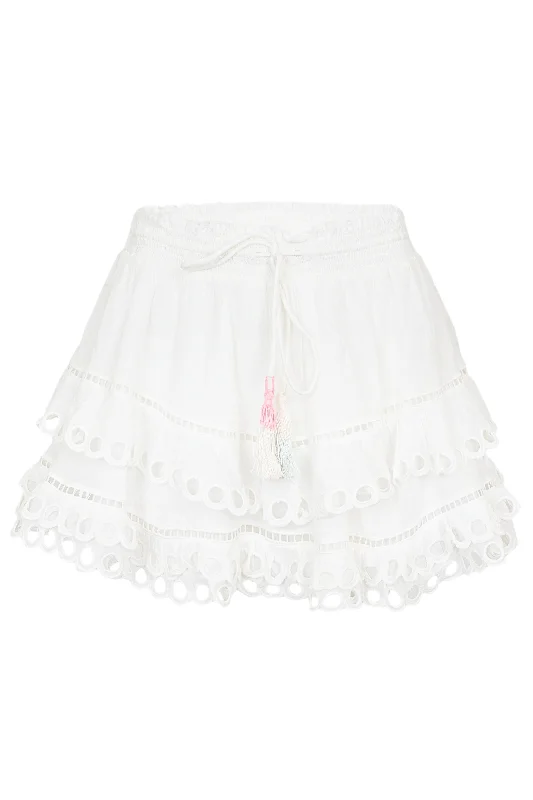 Dorene Skirt Soft White lace skirt feminine