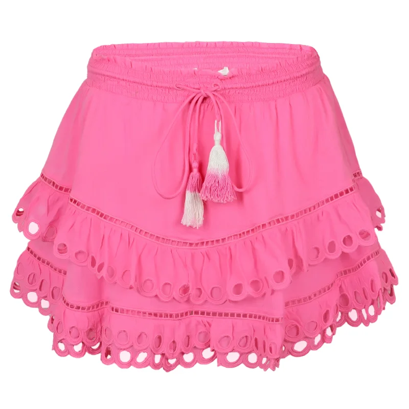 Dorene Skirt Strawberry Taffy denim skirt stylish