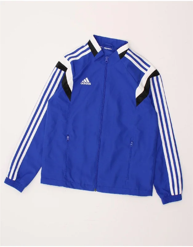 ADIDAS Womens Tracksuit Top Jacket UK 8 Small Blue Colourblock Polyester