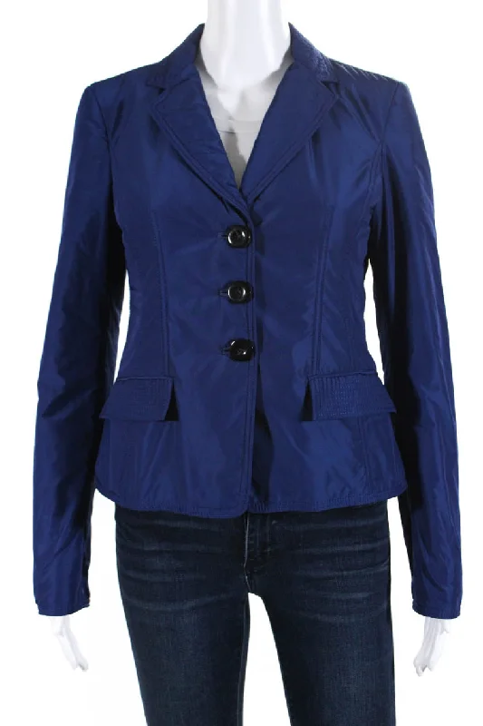 Armani Collezioni Womens Long Sleeve Waterproof Blazer Jacket Royal Blue