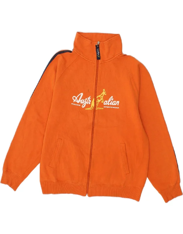 AUSTRALIAN L'ALPINA Womens Graphic Tracksuit Top Jacket UK 18 XL Orange