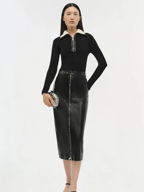 Bianca Midi Skirt wool skirt breathable