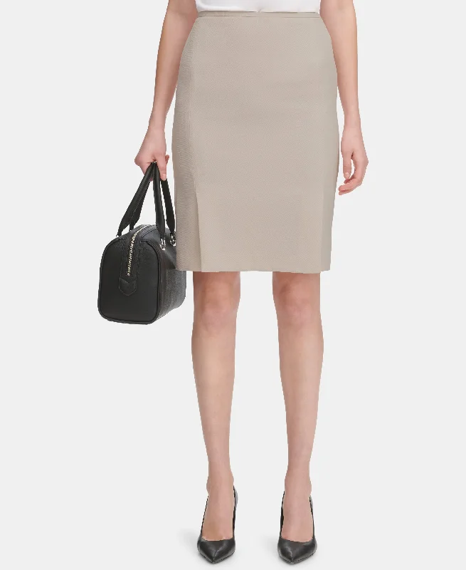 Calvin Klein Pleated Twill Pencil Skirt cashmere skirt soft