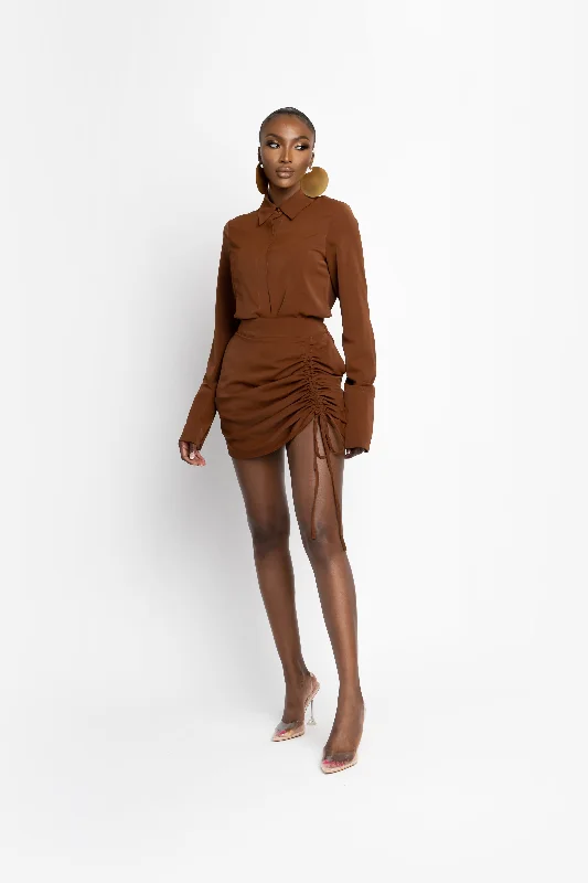 CHOCOLATE ESTA mini skirt casual skirt length