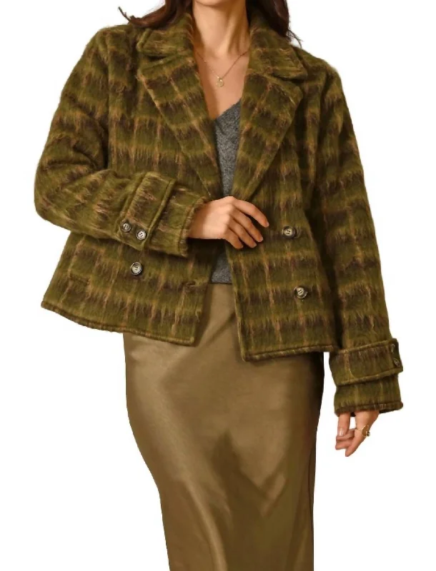 Liza Jacket In Brown-Moss-Tan