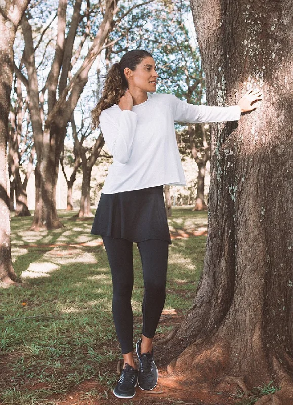 Love Skirted Legging (Black) button skirt front