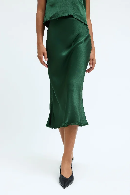 Pebble Satin Cypress Tinsley Bias Skirt corduroy skirt durable