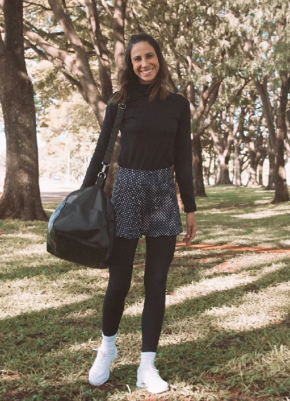 Skirted Legging (Black Polka Dot/Blk) boho skirt vibe