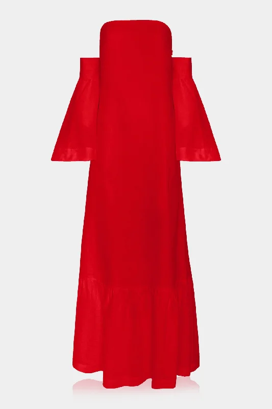 Designer Red Cotton Dresses
