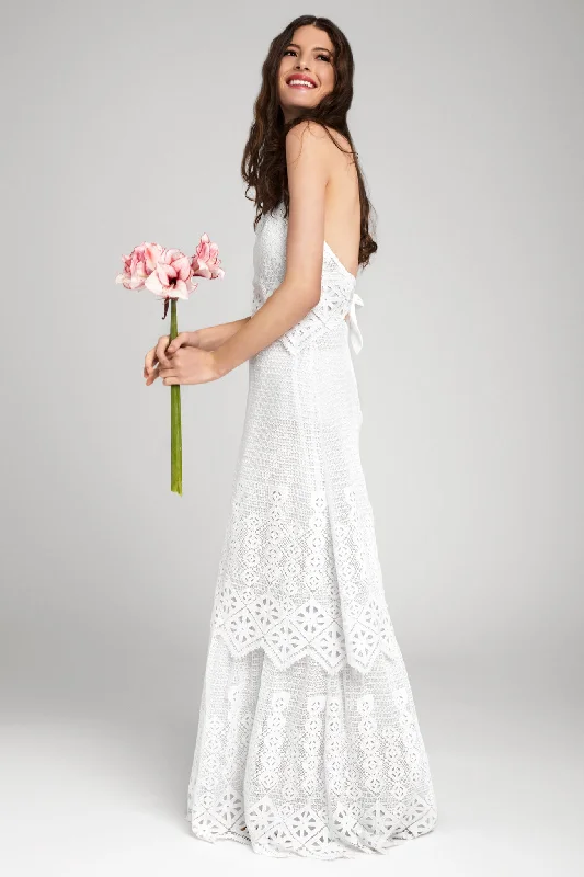 Edna Tiered Halter Dress by Miguelina