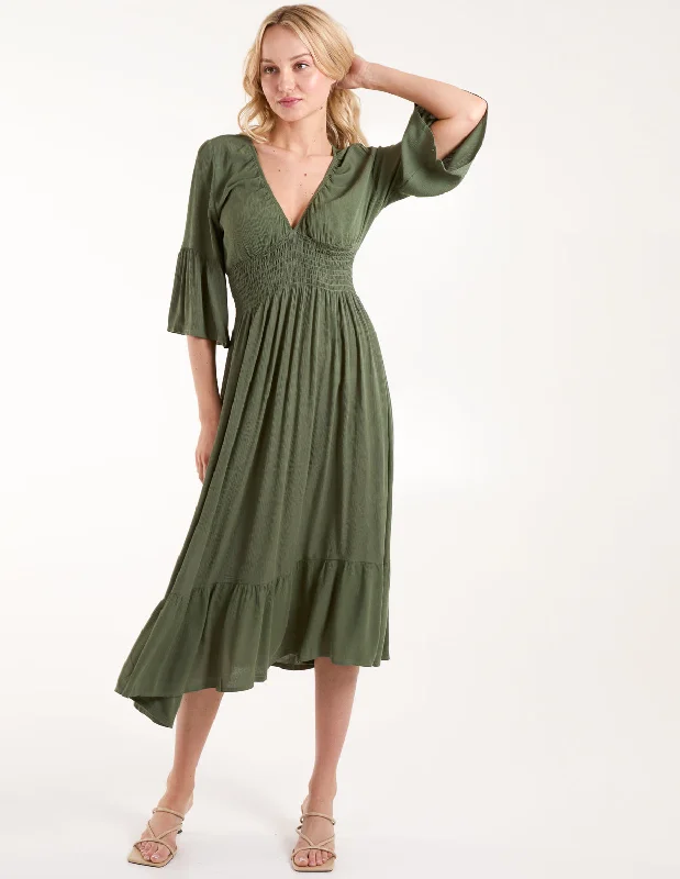 Shirred Empire Bust Dress