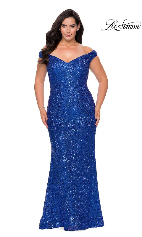 Mermaid Sequin Plus-Size La Femme Formal Dress