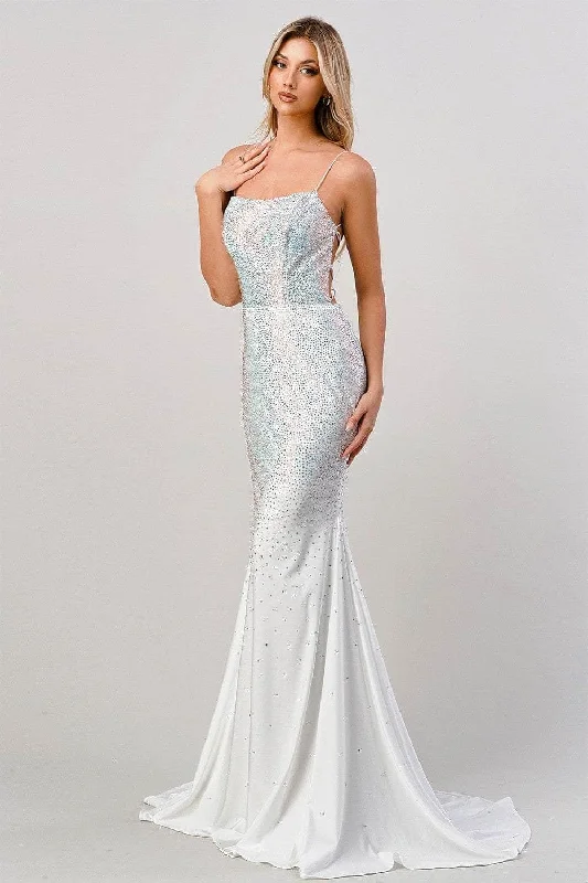 Ladivine CD0179 - Rhinestone Beaded Long Gown