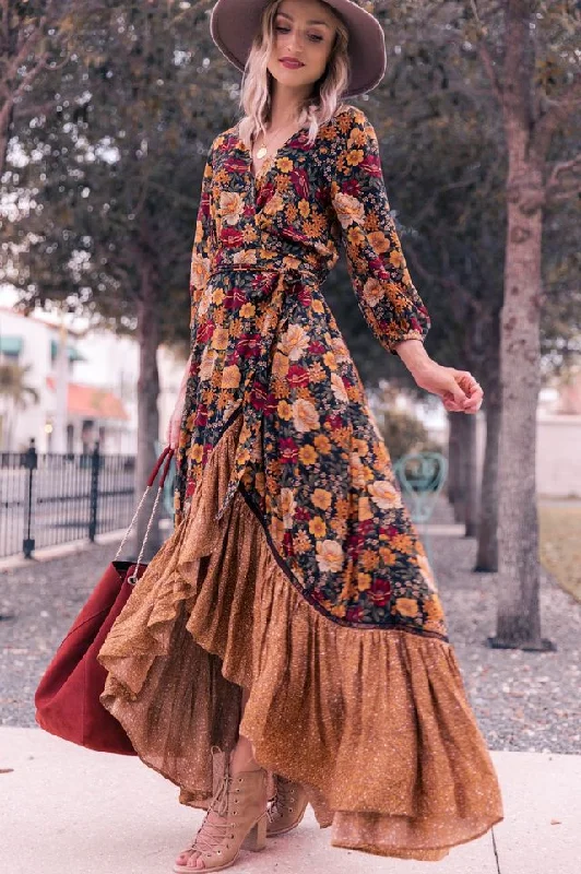 New Print Floor Length Dress