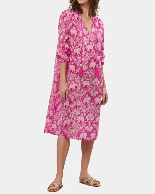 RAHMA WOVEN DRESS IN PINK