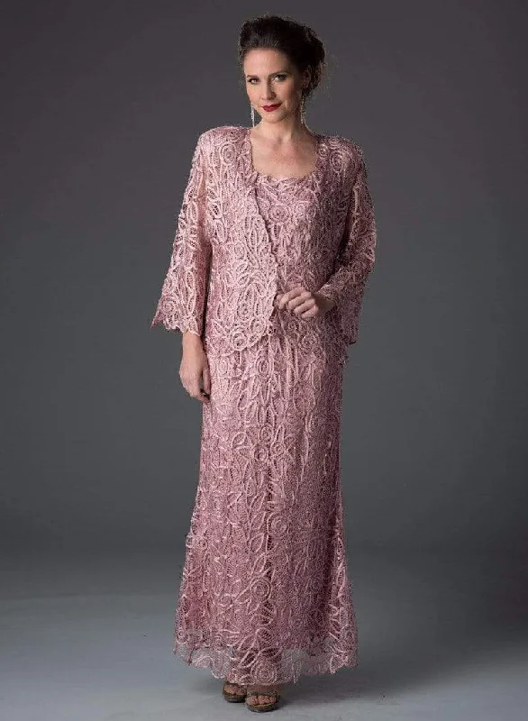 Soulmates C710 - Lace Illusion Sleeves Mother Of The Bride Dress