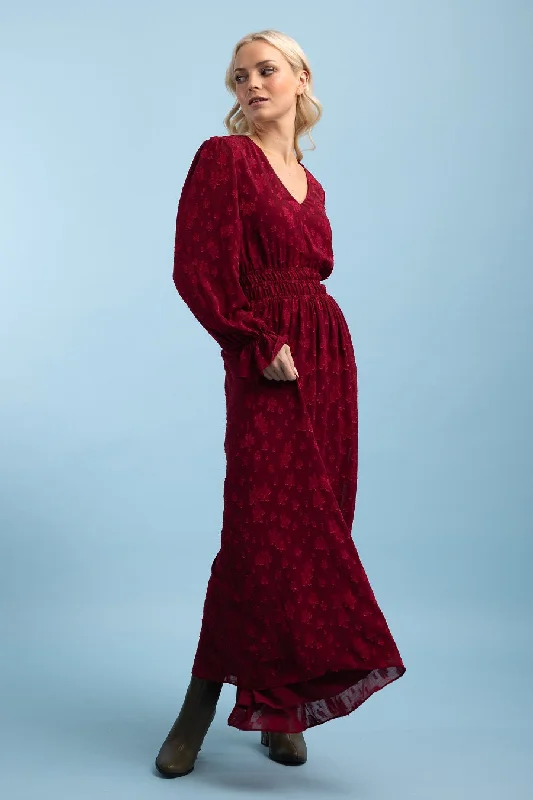 Vicki Dress Maroon