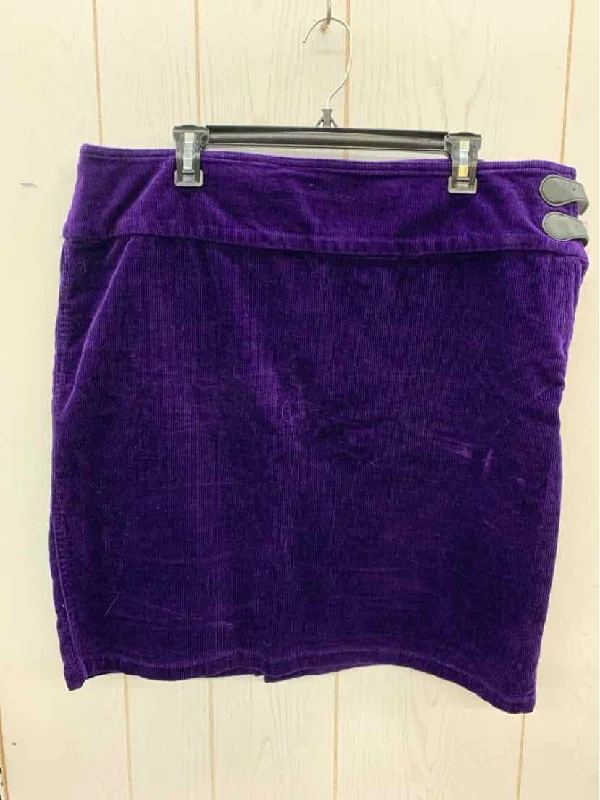 American Living Purple Womens Size 16 Skirt