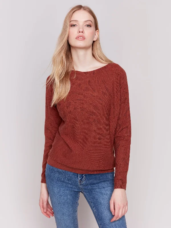 Animal Bat Sleeve Sweater Beaded Sweater Sequined Faux Fur