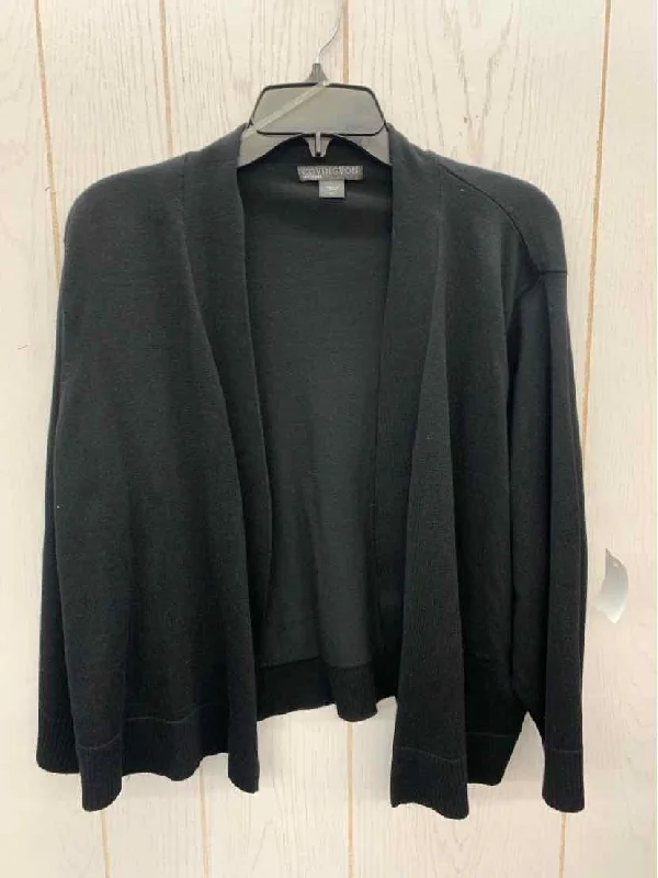 Covington Black Womens Size 2X Sweater Chenille Fabric Brocade Fabric Lace Fabric